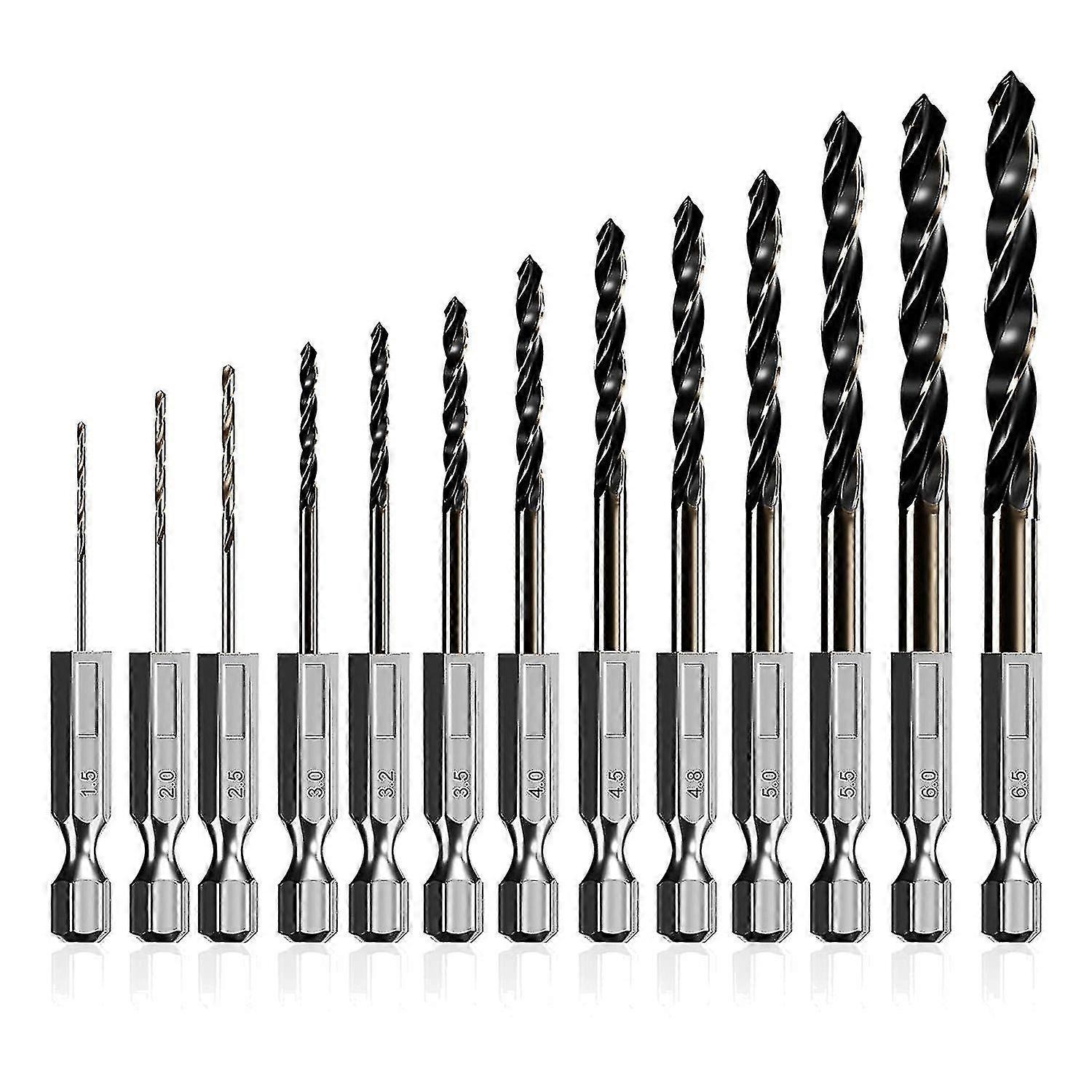 Hex Shank Cobalt Metric Bits Set Of 13 Pieces Quick Change Hss Impact Driver Hex Bits For Metal (tangling)