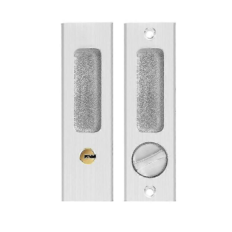 Pocket Door Handle With Key Sliding Door Lock Key Recessed Door Handle 160mm