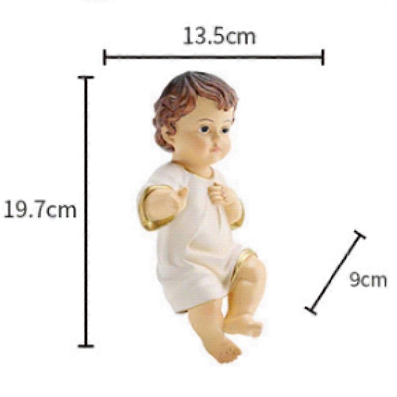 HaKeLai 1PC Joulun syntymä Jeesus Joululahjat Käsityöt Kristillinen Pyhä Vauva Lapsi Katoliset hahmot Jesu-patsas Vauvahahmo