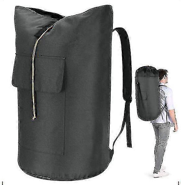 Laundry Bag Oversized 115l Black Laundry Backpack With Padded Shoulder Strap