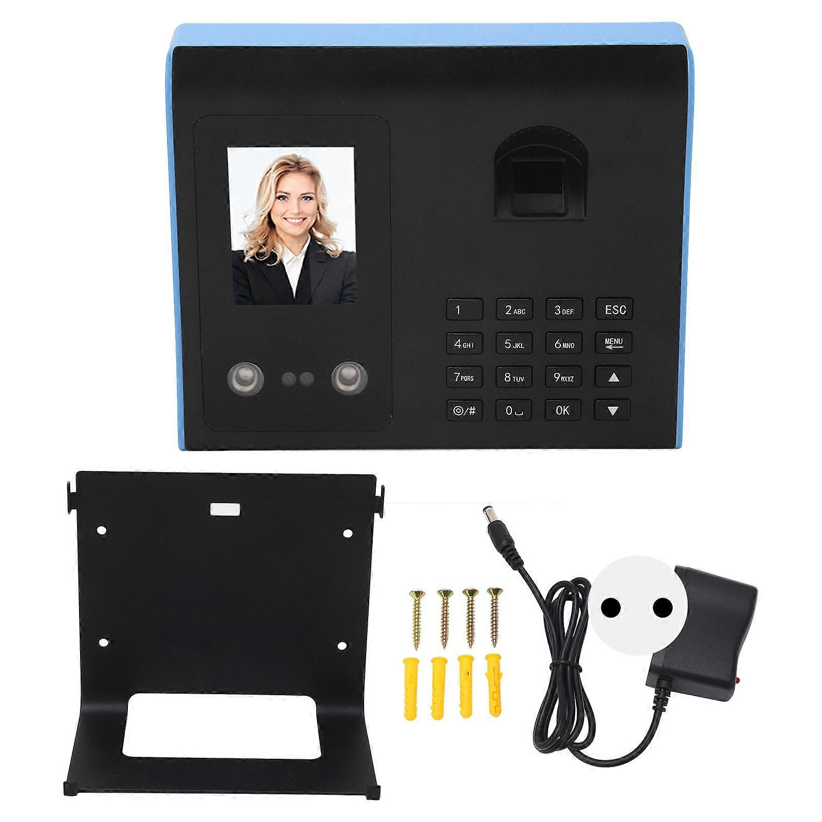 Employee Attendance Machine Fingerprint Face Recognition Password Time Attendance for Office EU Plug