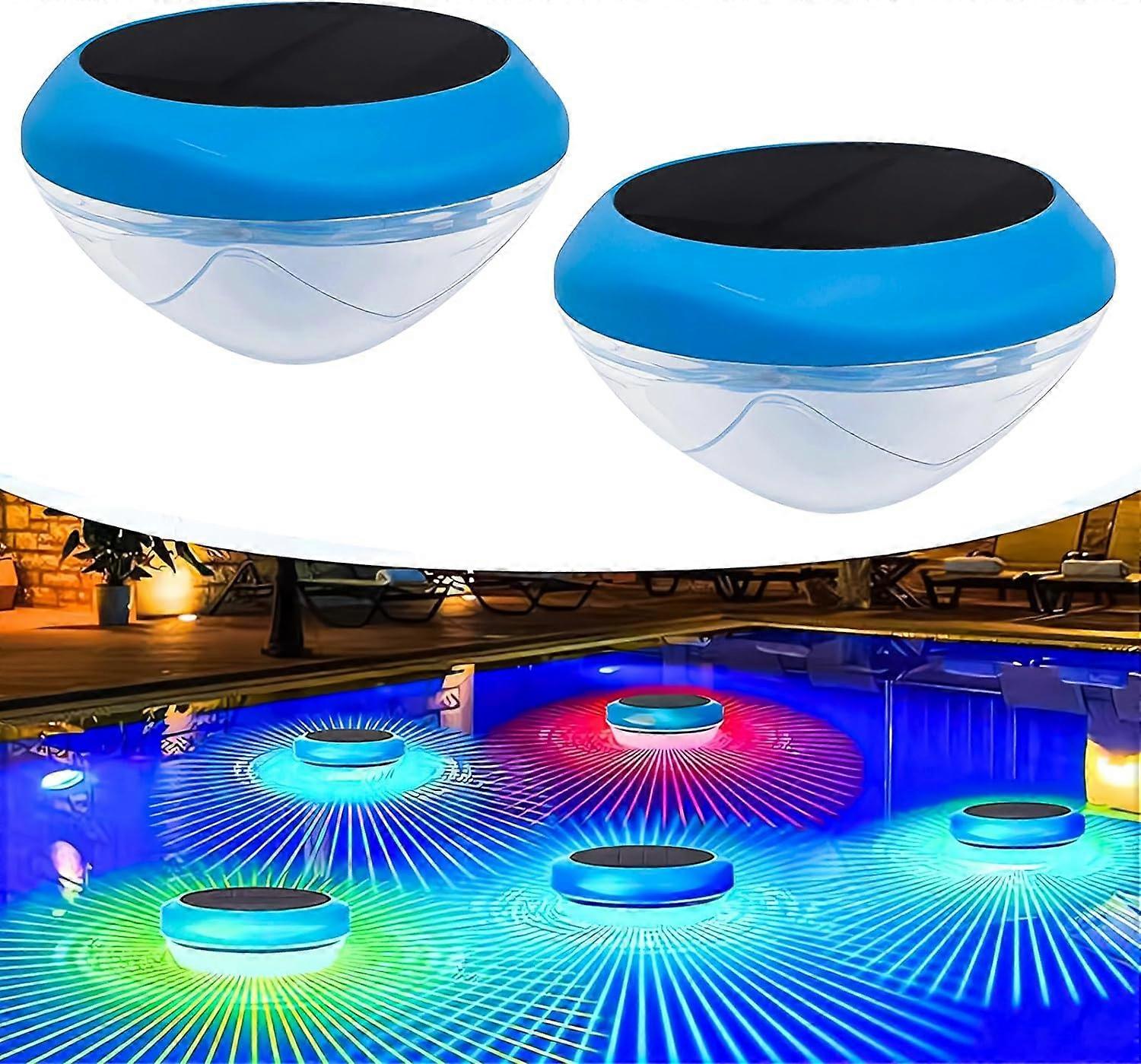 nice Floating Pool Light - Smart LED Colorful Pool Light, IP44 Outdoor Solar Light for Pools, Hot Tubs, Gardens, Aquariums, Outdoors, Parties [Energy 