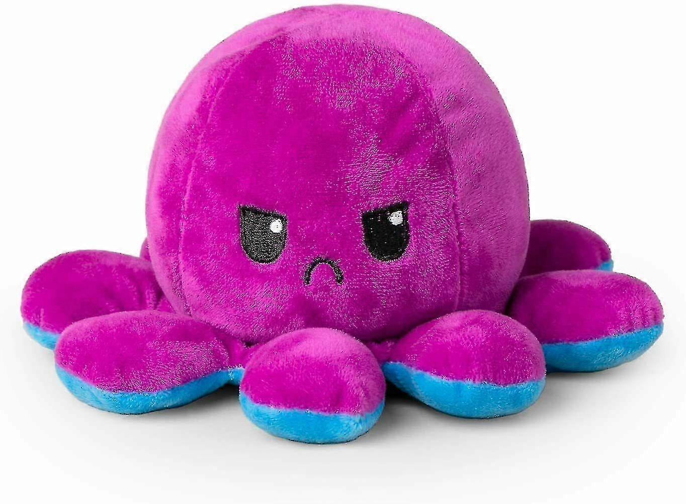 ぬいぐるみタコリバーシブルかわいいフリップソフトトイギフトハッピー悲しい気分A