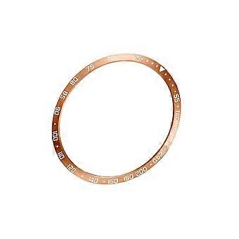 Metall Uhrenring kompatibel mit Samsung Galaxy Watch4 46 mm, Kratzschutz Metallgehäuse