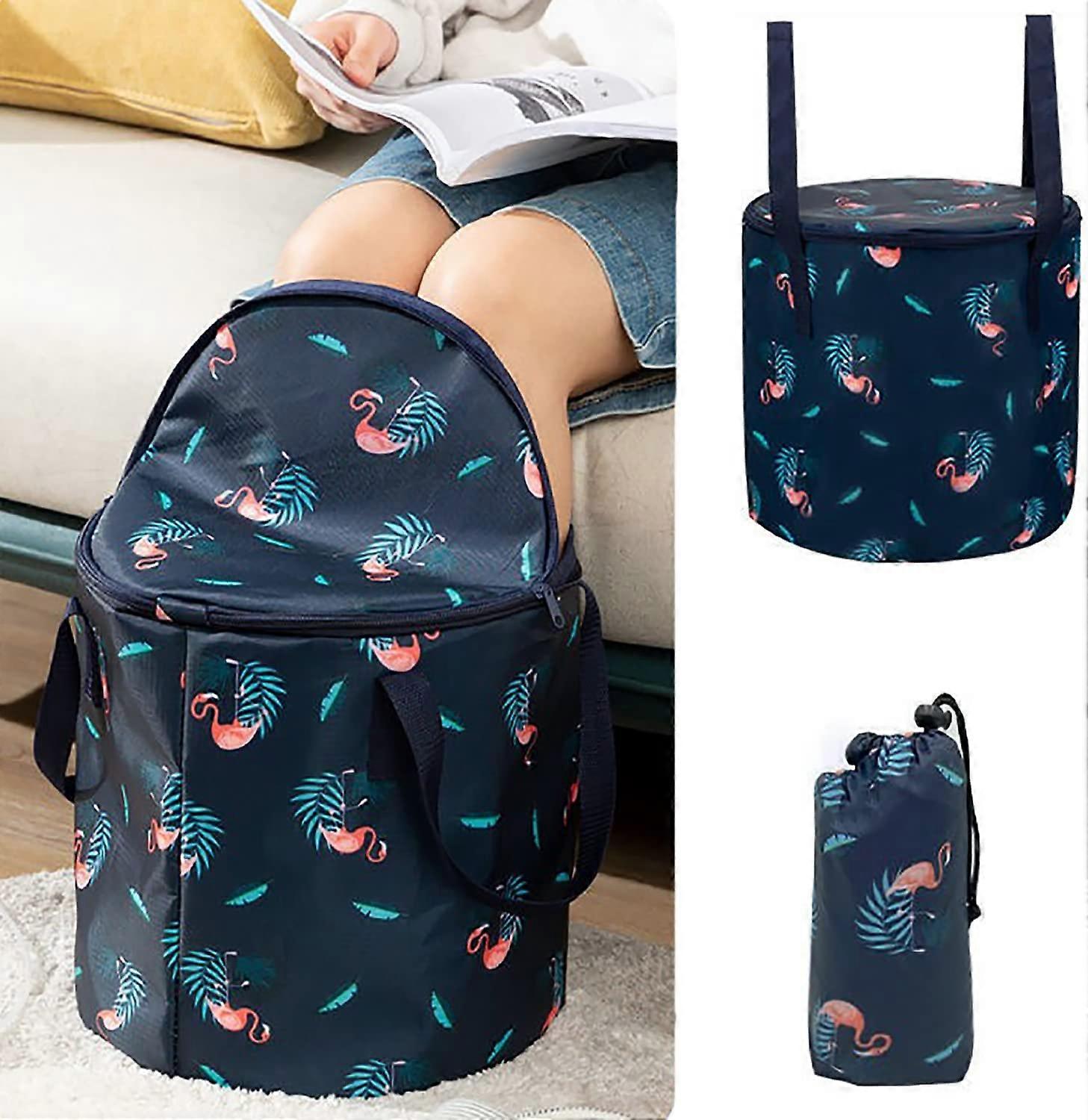 21L Large Capacity Portable Waterproof Folding Bucket with Lid Folding Bucket For Soaking Feet Outdoor Multifunctional Bucket Pool Portable Travel for