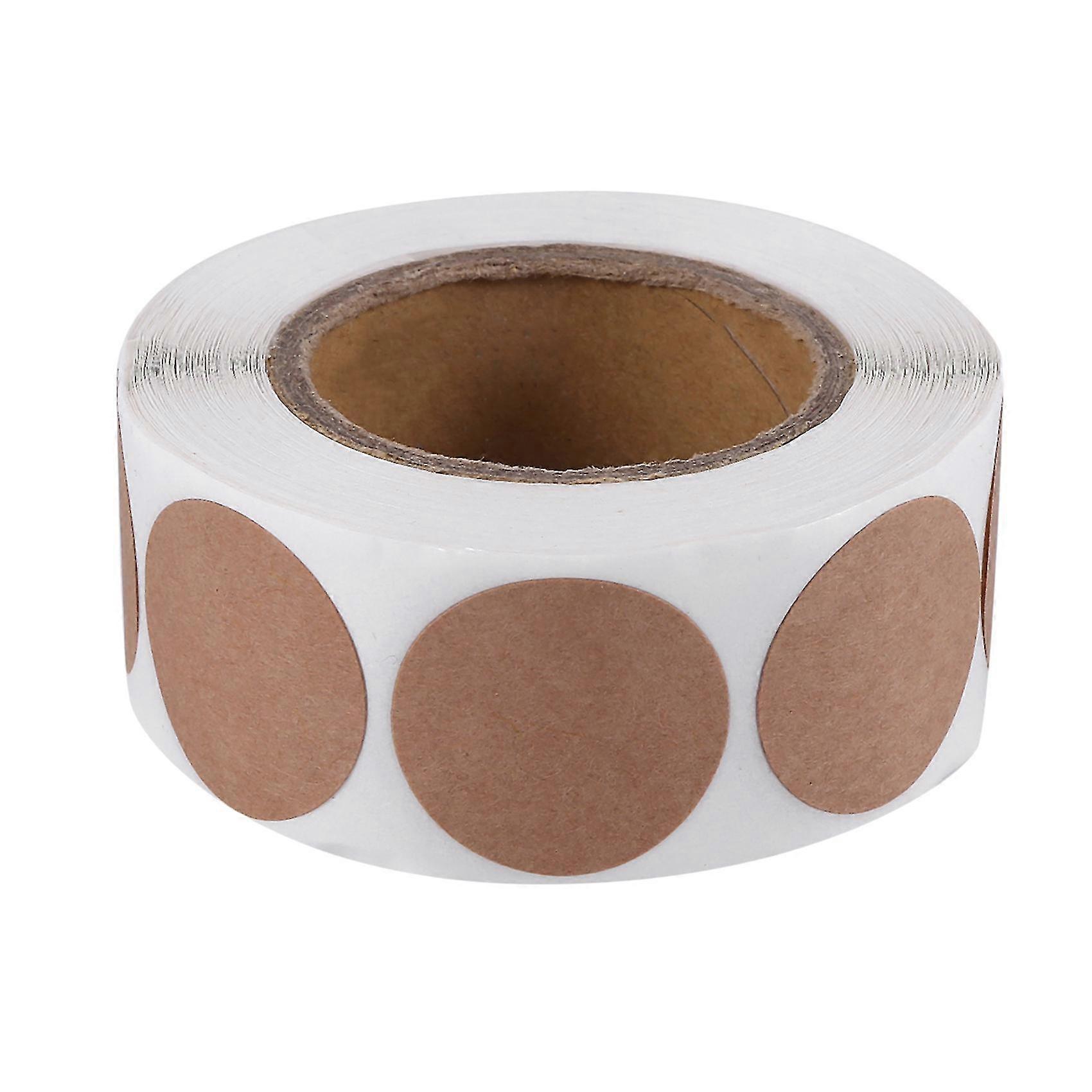 1inch Kraft αυτοκόλλητες ετικέτες 500 ανά rollpermanent κόλλα