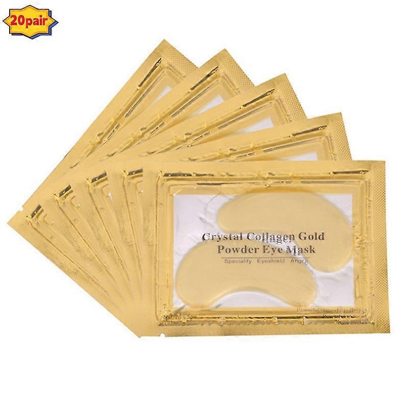 1/5/10/20זוג חדש מתחת לעין קריסטל קולגן ג'ל פד זהב 24k מסכת פנים אנטי אייג'ינג קמט