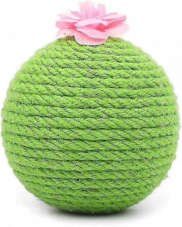 Cat Scratching Ball,cactus Cat Scratcher Toy Kitty Sisal Balls With Catnip For Cats Biting Chewing