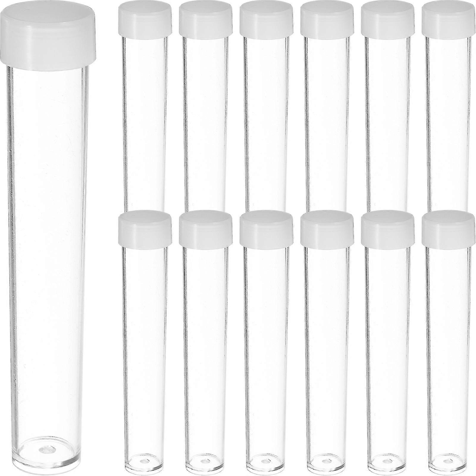 30pcs Transparent Clear Plastic Empty Storage Tubes Beads Container Sequins Containers-FCY