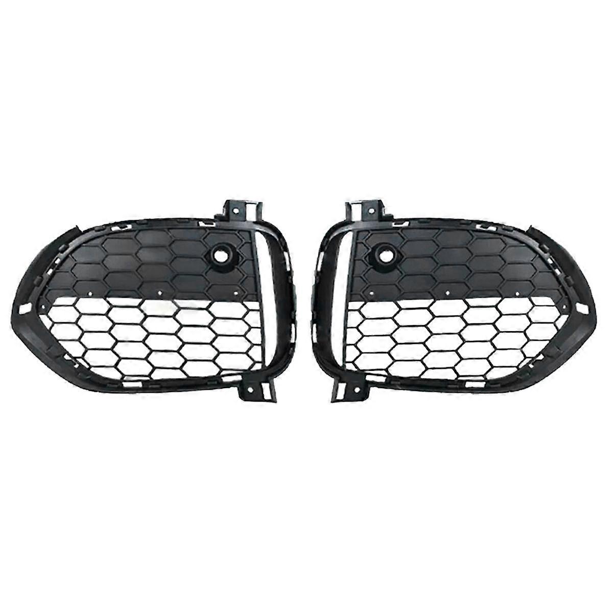 1 Pair Front Bumper Grille Fog Light Covers Frame for X5 F15 2012-2015 51118064633 51118064634