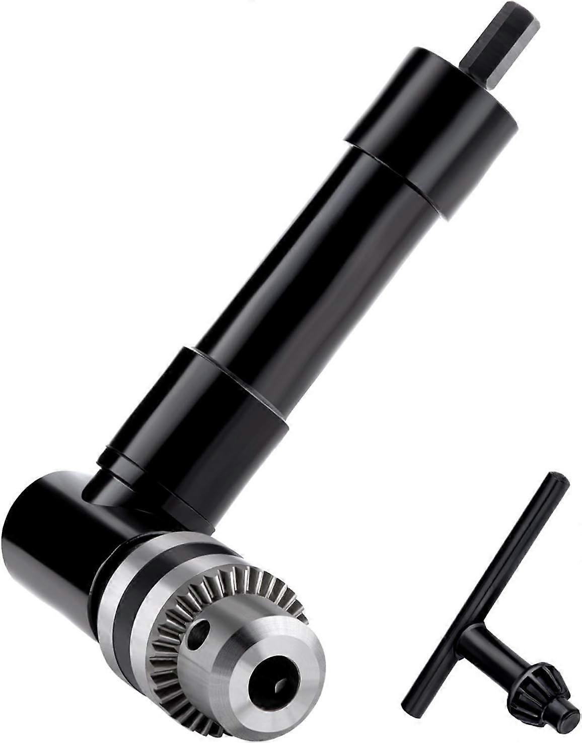 Cordless Right Angle Drill 1-10mm Attachment Adapter 90 Degree Handle Chuck 3/8" Keyed Extension