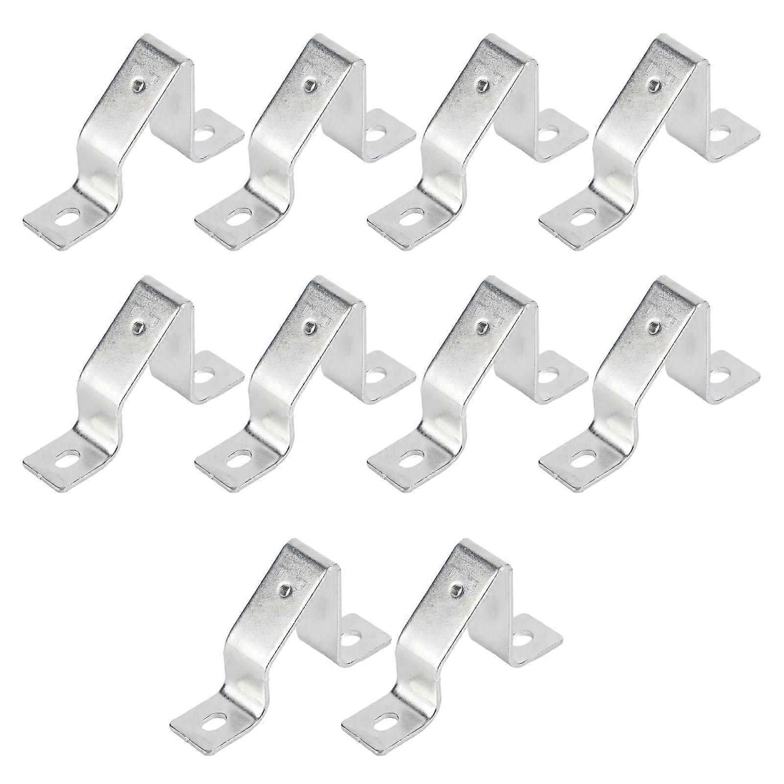 10PCS Rail Mounting U Bracket C45 Stainless Steel Guide Rail Inclined Support U Shaped Connector Bracket M4 Hole