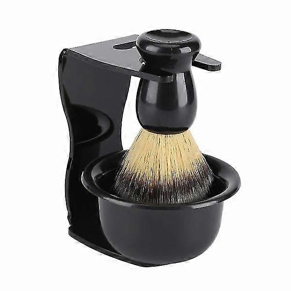 Barberkar 3 stk Profesjonelle menn Barberbørste + stativ/holder + sett