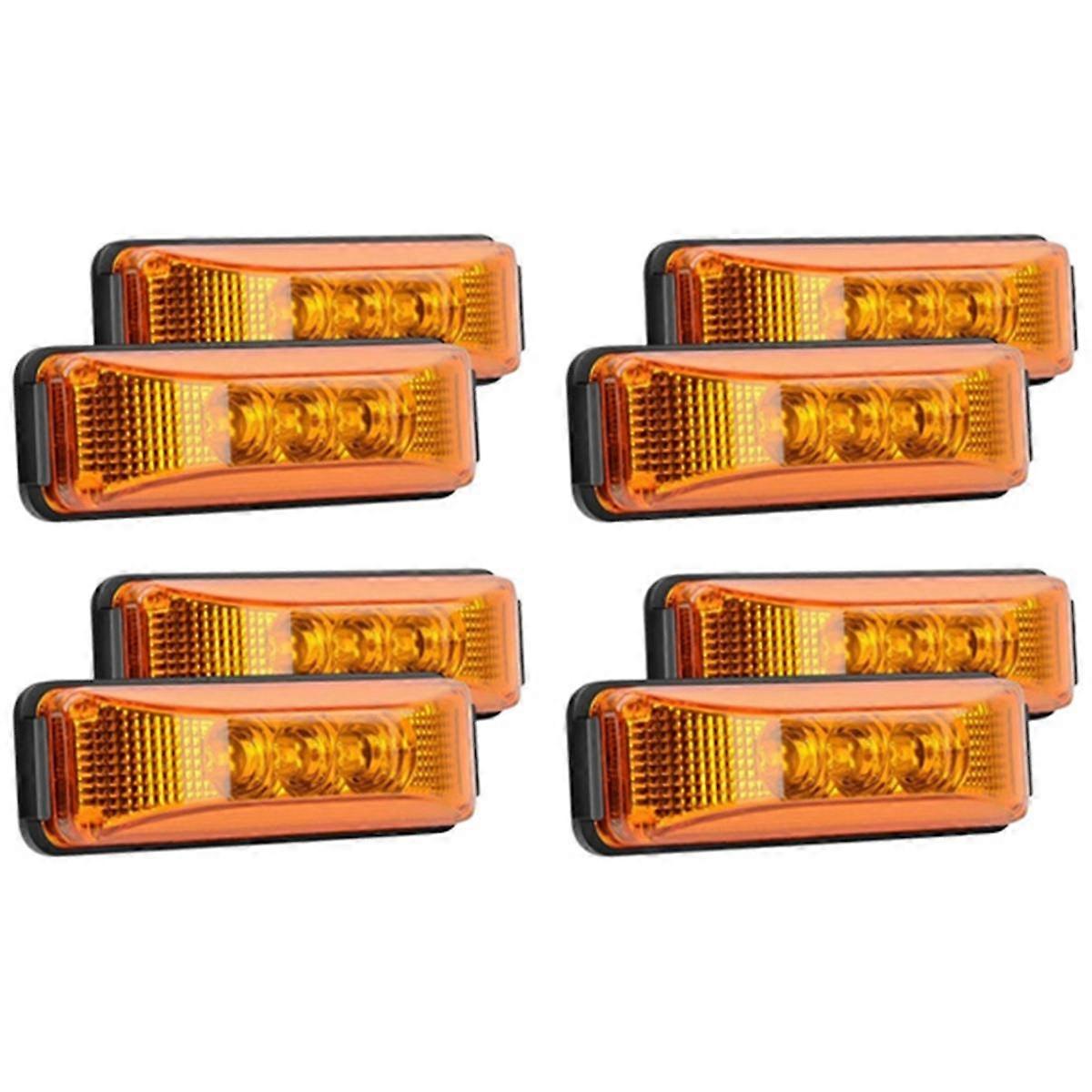 4pair Truck Trailer Universal 24V Shell Piranha Front and Rear LED Side Marker Light Space Indicator