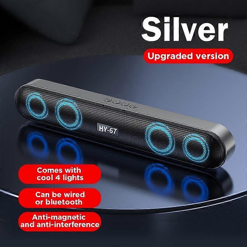 6D Surround Soundbar Bluetooth 5.0 Home Speaker Wired Computer Speakers Stereo Subwoofer Sound Bar for PC Laptop Theater TV Audio Components