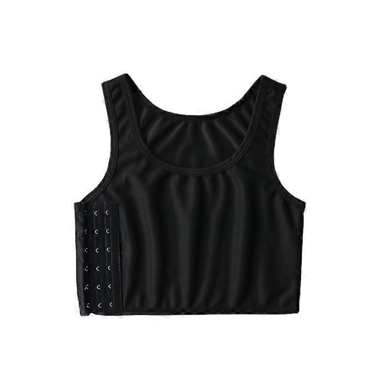 Women Breathable Chest Breast Binder Side Buckle Short Vest Tops Chest Binder Underwear Tank Tops Wireless Chest Wrap Bandage
