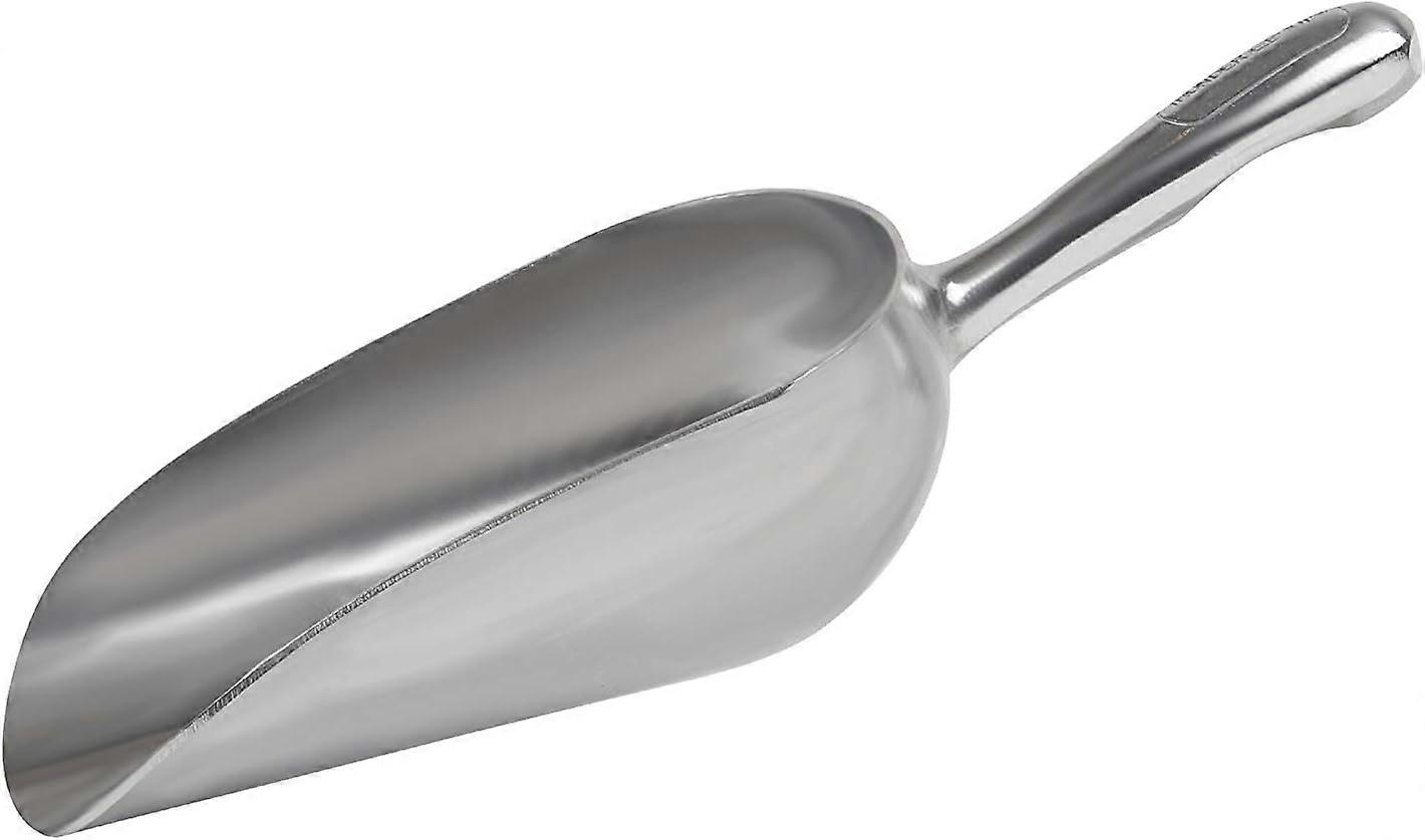Cast Aluminum Utility Scoop - Round Bottom, ice scoop For Multi-Purpose Use, With Finger Groove Handle