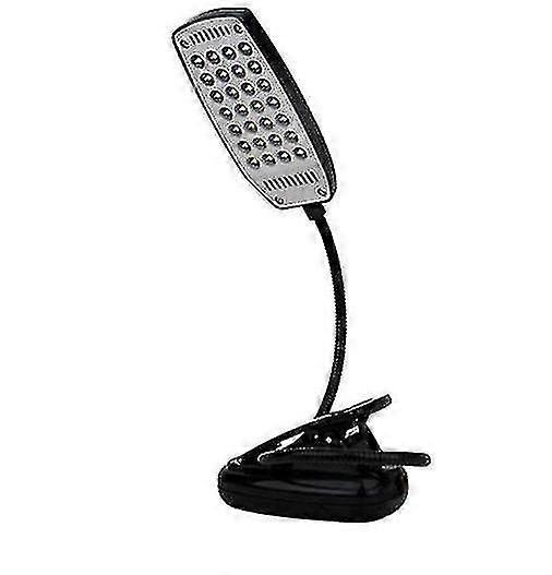 Usb And Battery Powered Desk Keyboard Light - Table/headboard Clamp And Flexible Gooseneck With 28 Led Beads For Easy Reading