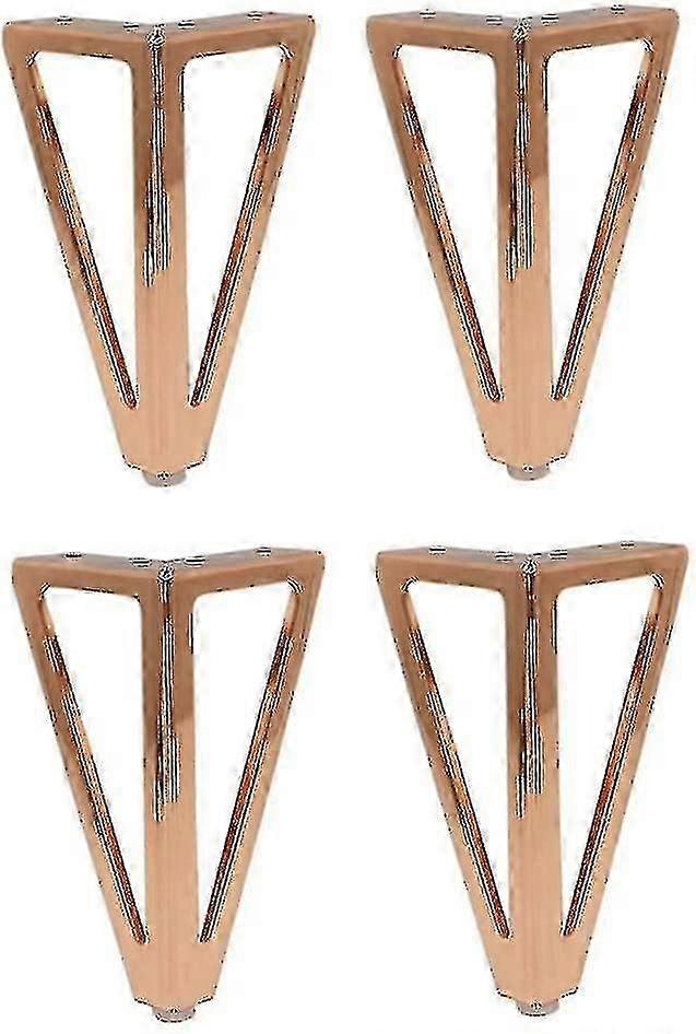 4個の金属製家具フィートトライアングルキャビネット脚テーブルソファローズゴールド、家具ハードウェア用交換用フィート
