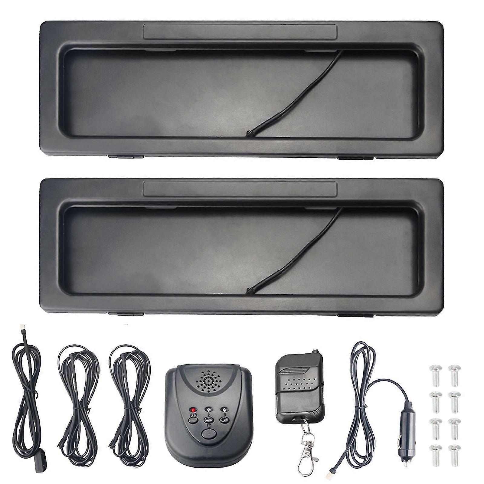 Car Hidden License Plate Kit Curtain Shutter Cover Up Rust Proof Waterproof