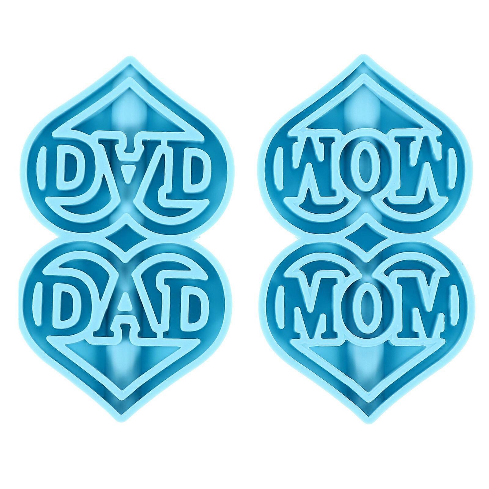 2pcs Festival Straw Topper DIY Molds Straw Attachment Epoxy Crafts Casting Molds