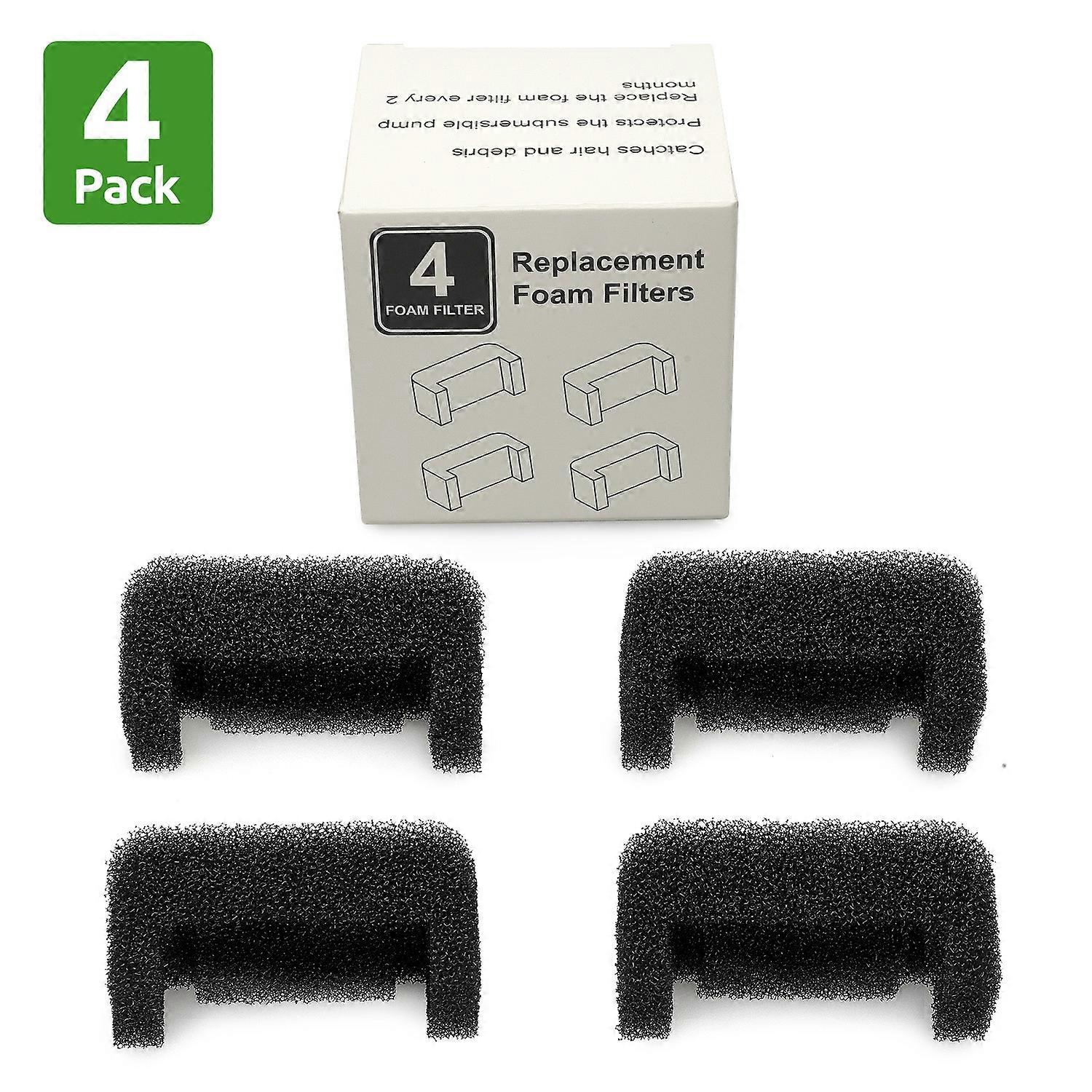 Erstatningsskumfilter for 360 keramiske og rustfrie stålfontener, 4 stk karbonerstatningsfiltre