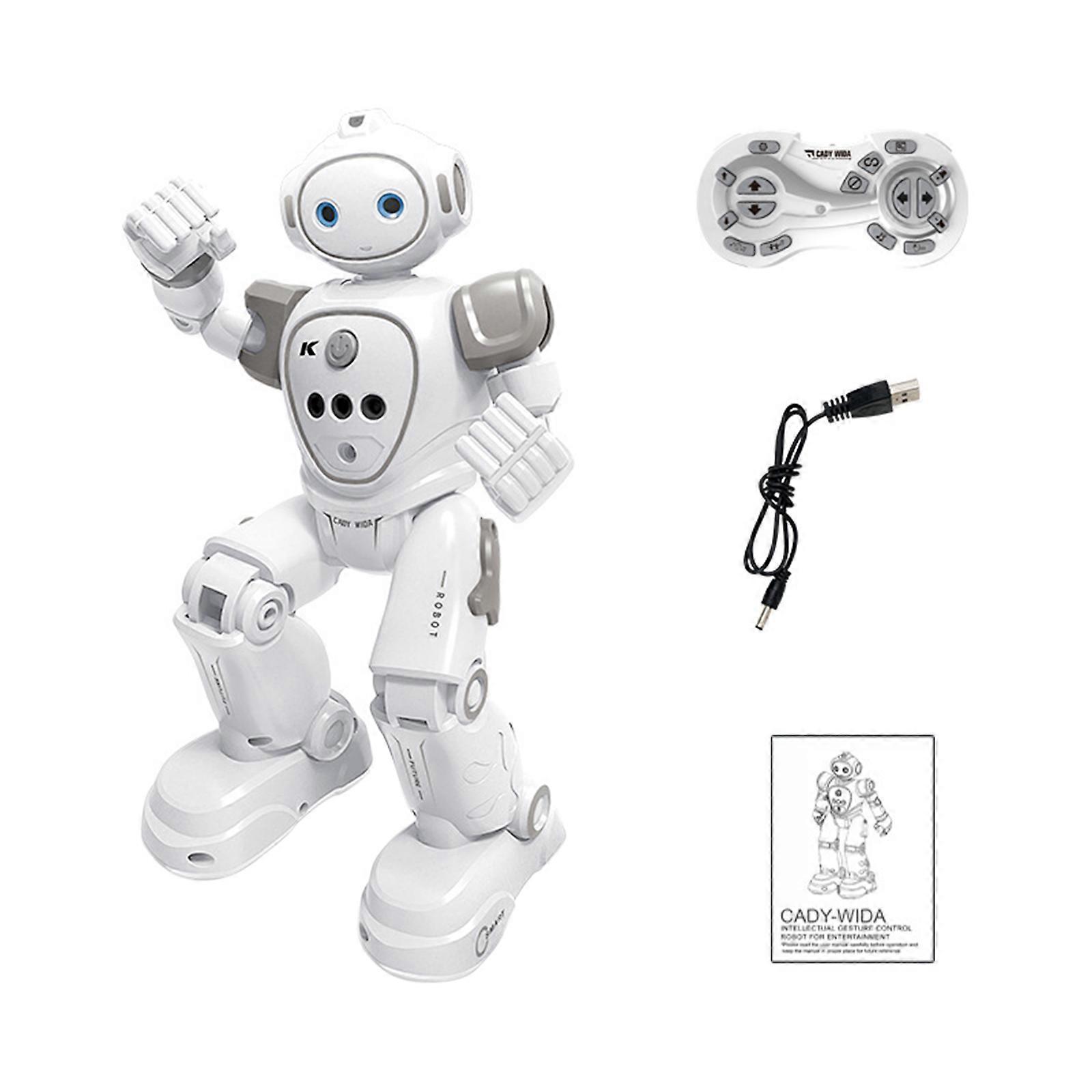 RC Robot Toys para crianças, gesto & Sensing Programmable Remote Control Smart Robot (azul, prata)