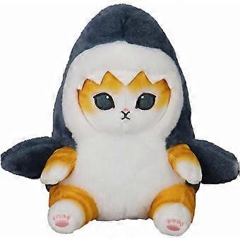 Cute Shark Cat Plush Toy, 8.1''Soft Cat Shark Stuffed Animal Plush Doll,Birthday Halloween Christmas Plush Gifts for Kids Boys Girls (Shark Cat)