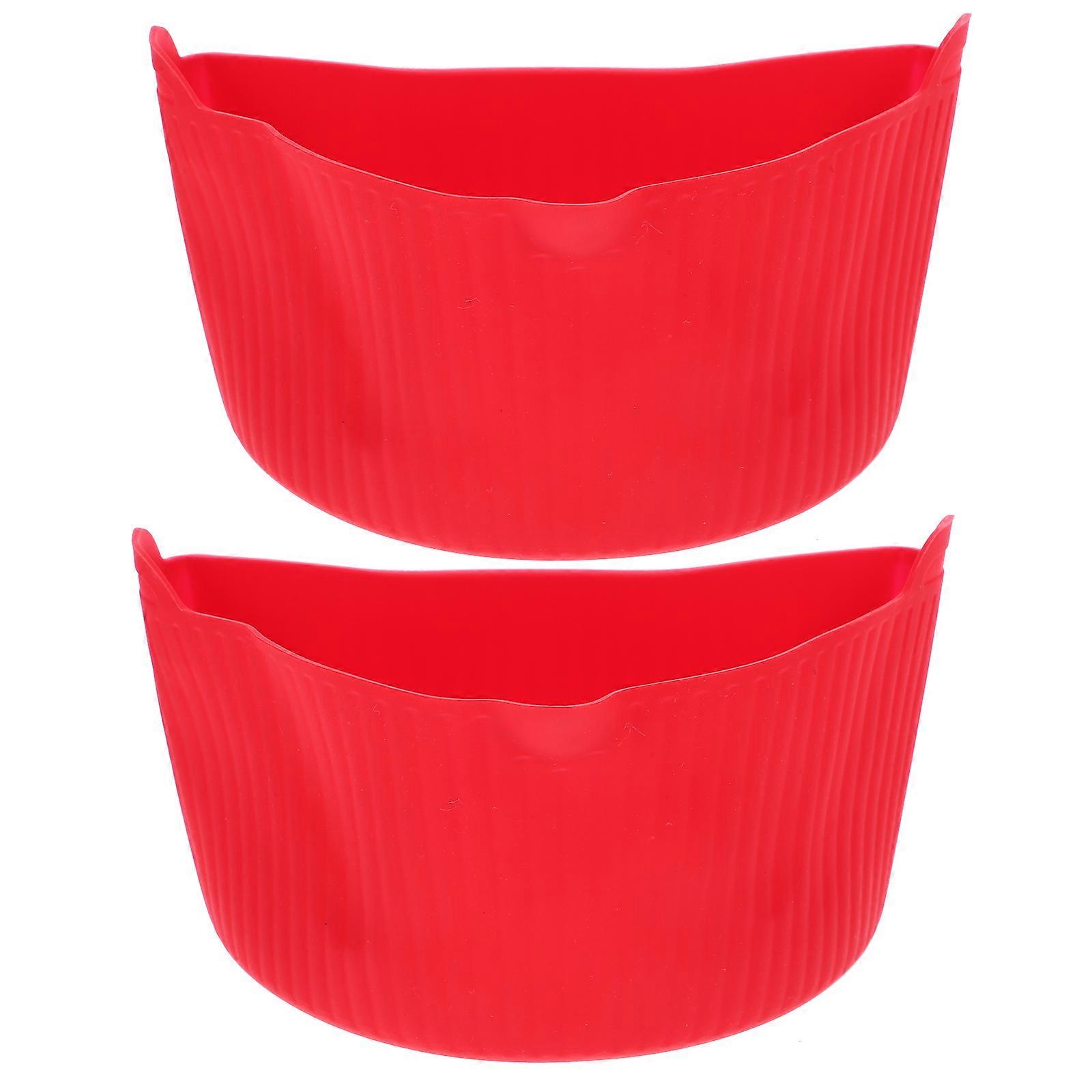 2Pcs Multi-function Cooker Liner Slow Cooker Divider Household Silicone Insert Cooking Accessory