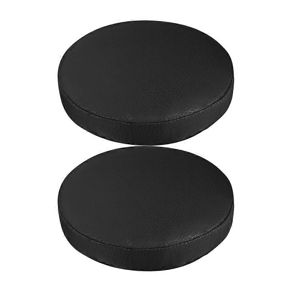 2pcs Black Stretch Stool Covers Round Shape Stool Covers Black Stool Covers