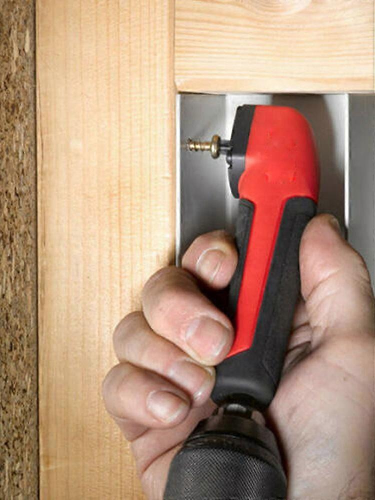 2023 New Right Angle Drill Adapter for Tight Spaces, Multifunctional Tool for Driving Screws or Drilling Holes, Chrome Vanadium Steel Material (Red)