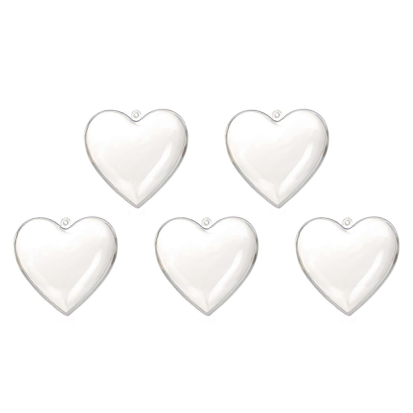 5Pcs/Set Creative Heart Shape Hanging Decor Beautiful Detachable Plastic Hanging Ball Pendant for Home JIKAIX