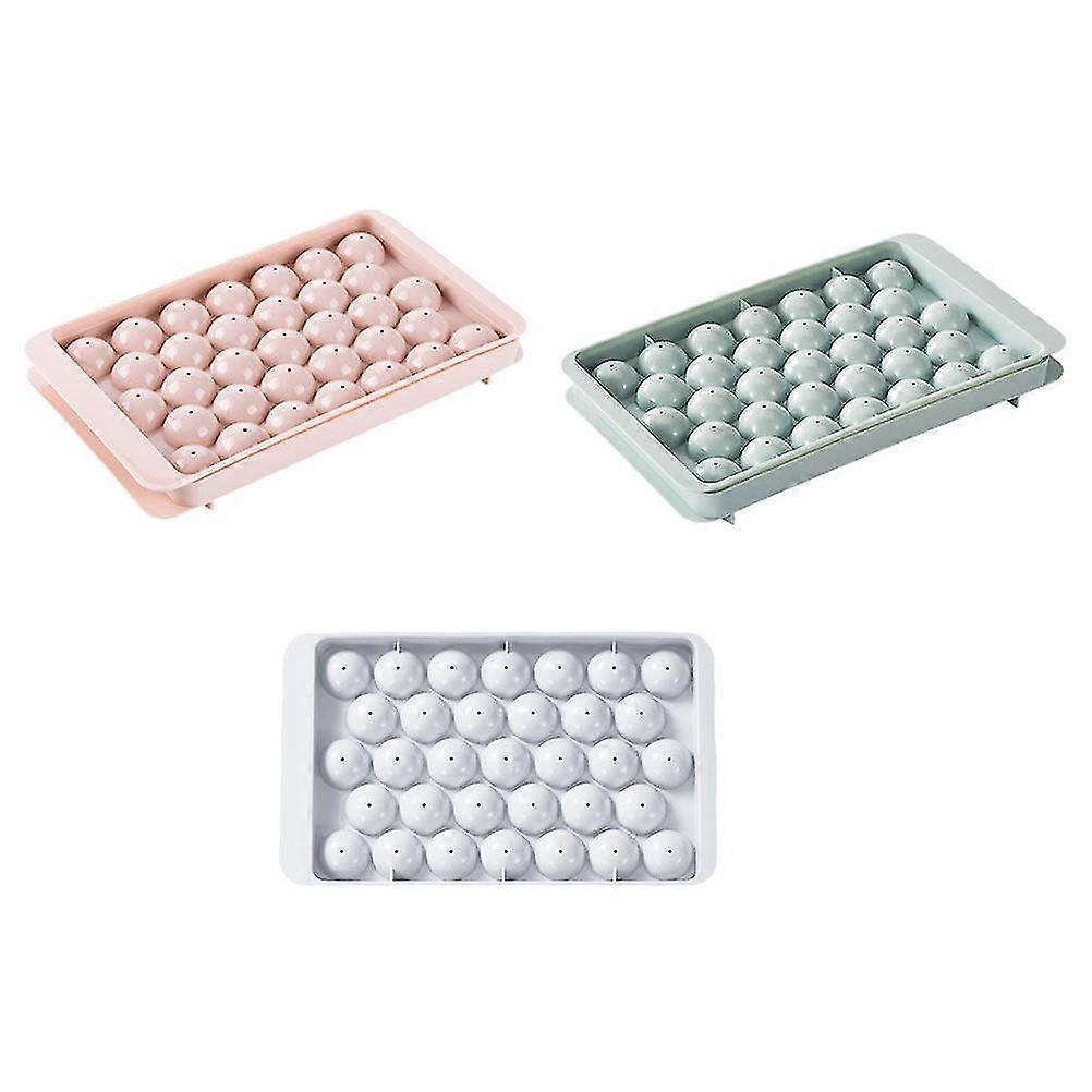 3pcs Creative Ice Cube Trays With Lids Diy Ice Making Mold For Home Random Color