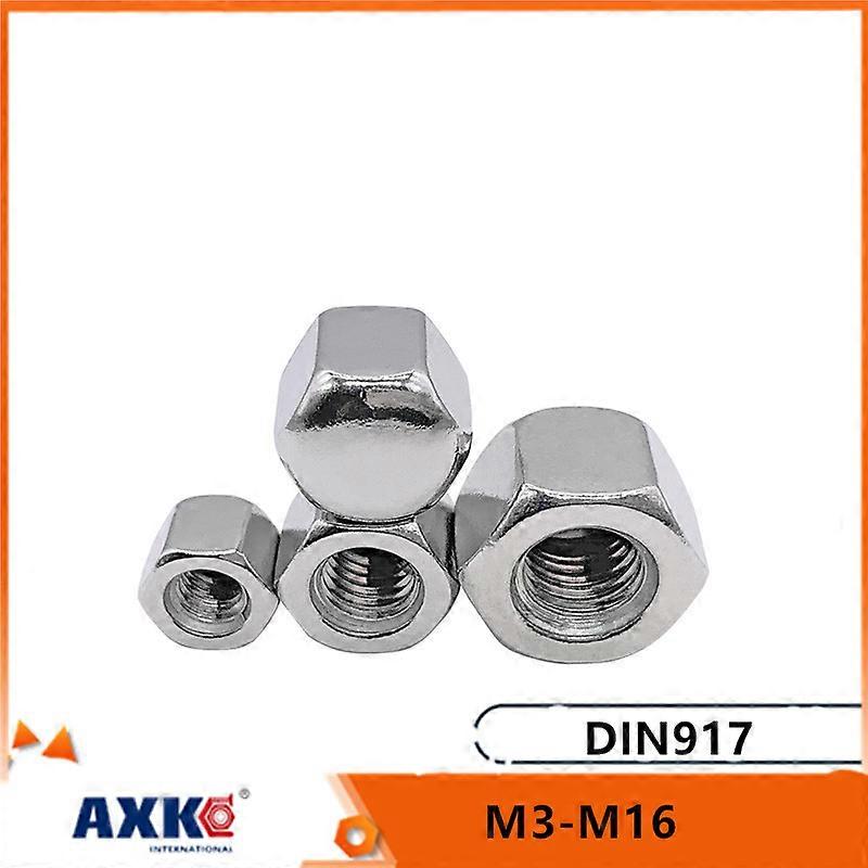 1/2/5/10pc M3 M4 M5 M6 M8 M10 M12 M14 M16 304 A2 Stainless Steel Hex Hexagon Short Low Thin Cap Acorn Nut Cover Blind Nut DIN917