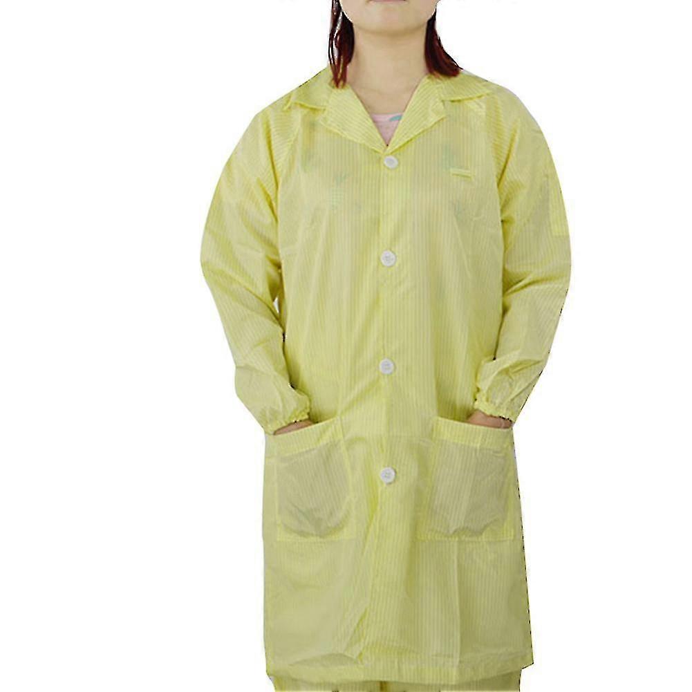 Anti-static Smock Cleanroom Suit Overalls Dust-proof Lab Coat Isolation Gown Reusable Coveralls