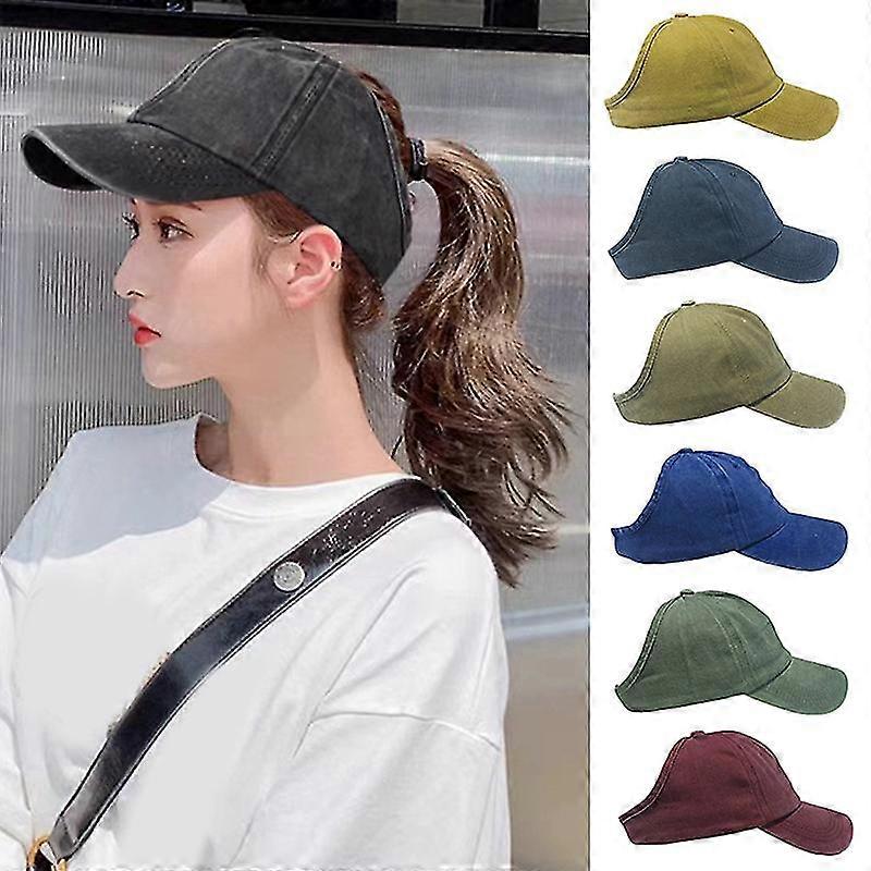 Explosive Washed Summer Cap Sun Visor Hats Baseball Cap Ponycap Solid Color Sunhat Sport Running Classic Empty Top Solid Color