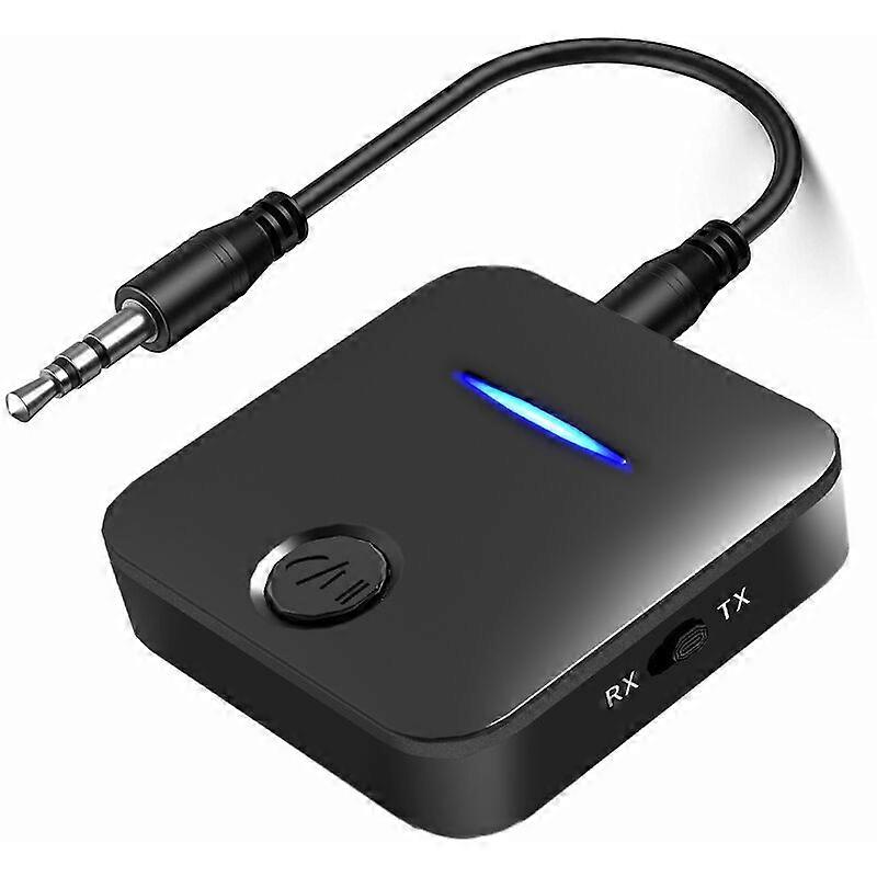 Winter promotion,Bluetooth 5.0 Transmitter, Bluetooth Receiver Bluetooth Adapter with 3.5mm Jack Stereo Output for TV, PC, Phone and Home Theater