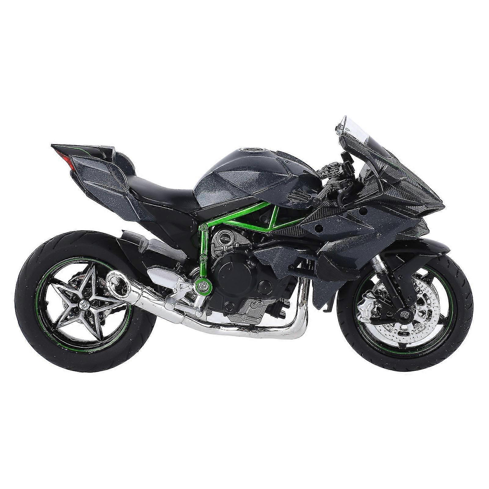1: 12 مقياس نموذج دراجة نارية مع صوت خفيف محاكاة نموذج دراجة نارية الأطفال لعبة مسلية سوداء