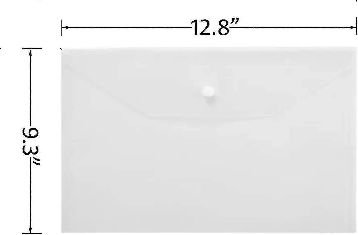 12 Envelopes Pack Envelopes, A4 Clear File Bags Documento Fs Document Izers With Snap Butto