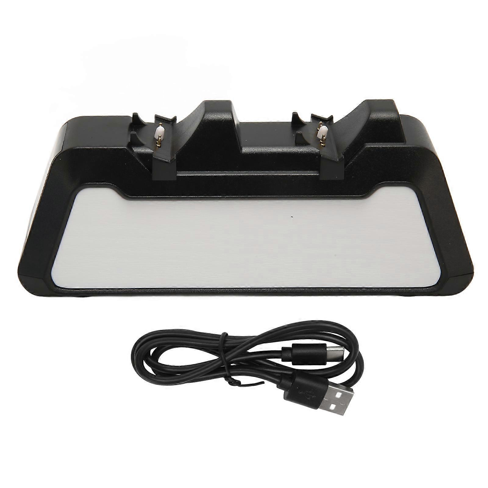 for PS5 Controller Charging Station Dock Fast Charging Dual Controller Charging Stand with Charging Indicator Black