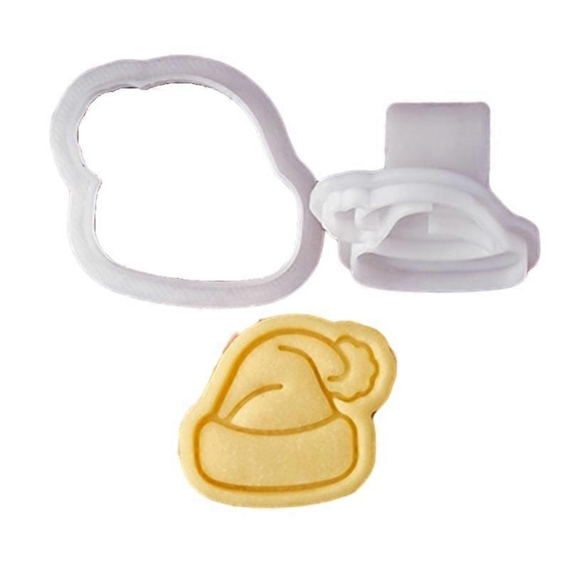 Christmas Patterned Cookie Cutters Baking Tools Plastic Baking Accessories