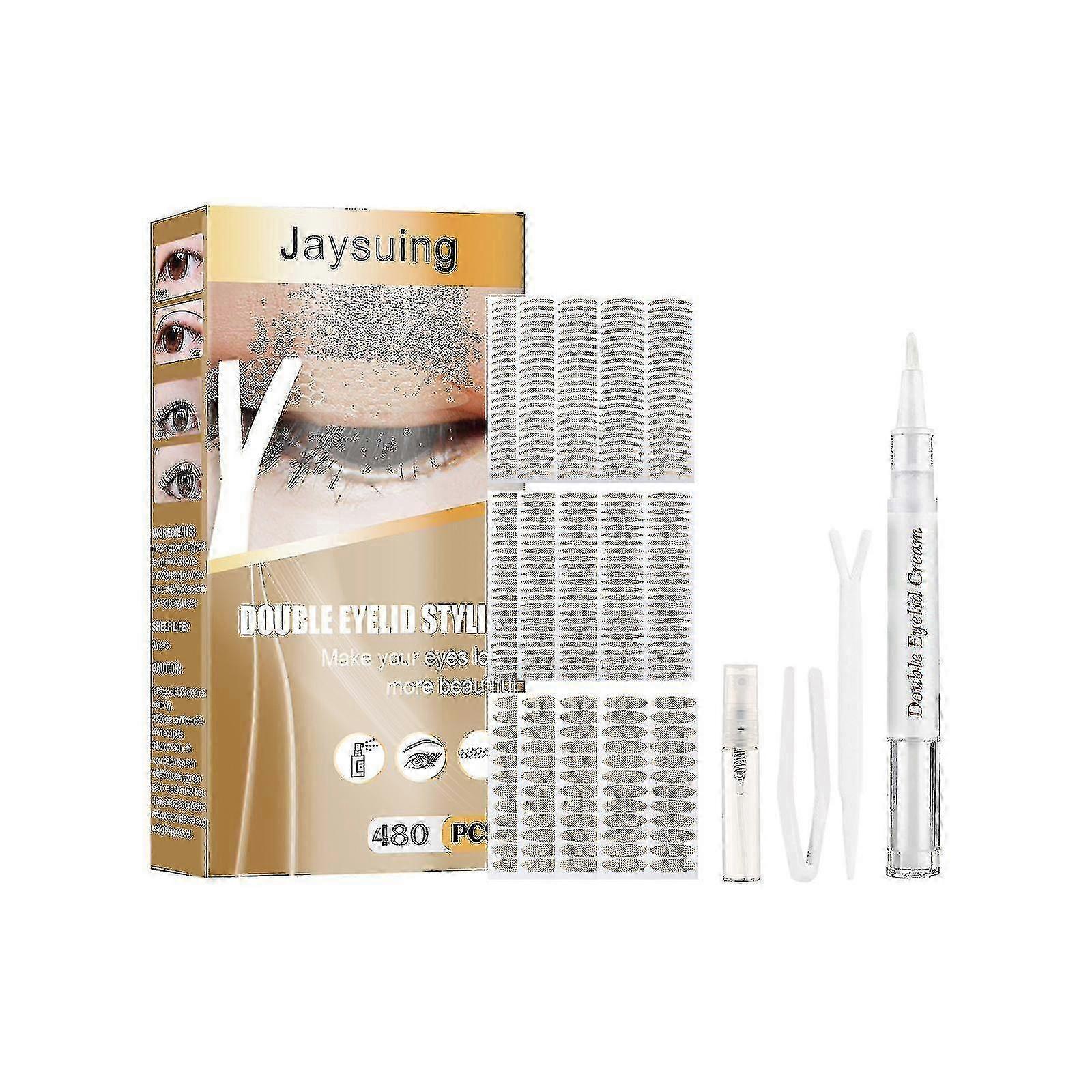 Jaysuing Invisible Non-colle Double Paupière Autocollant-