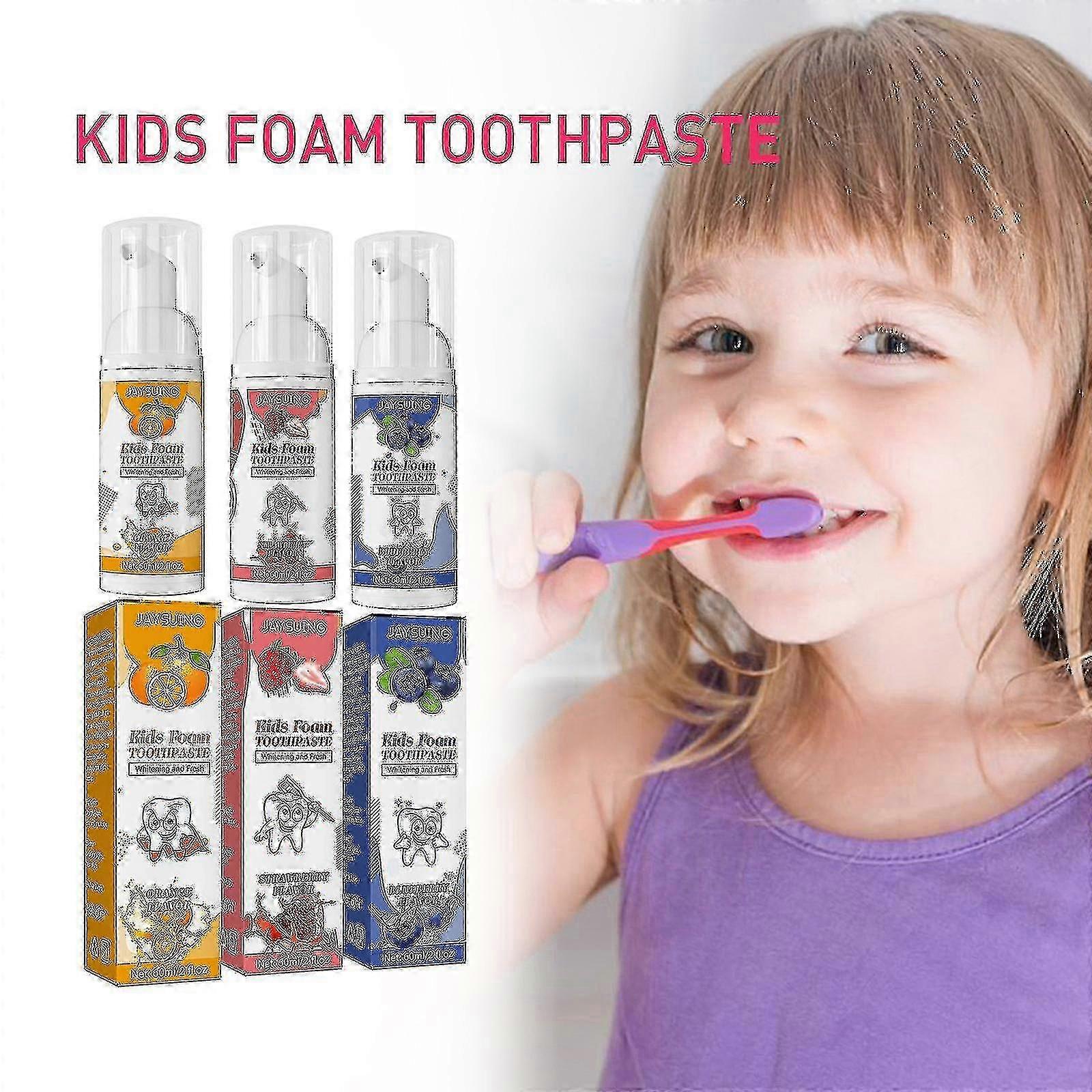 Children's Foam Toothpaste - Anti-cavity, Brightening, Fruit Flavour - Jaysuing