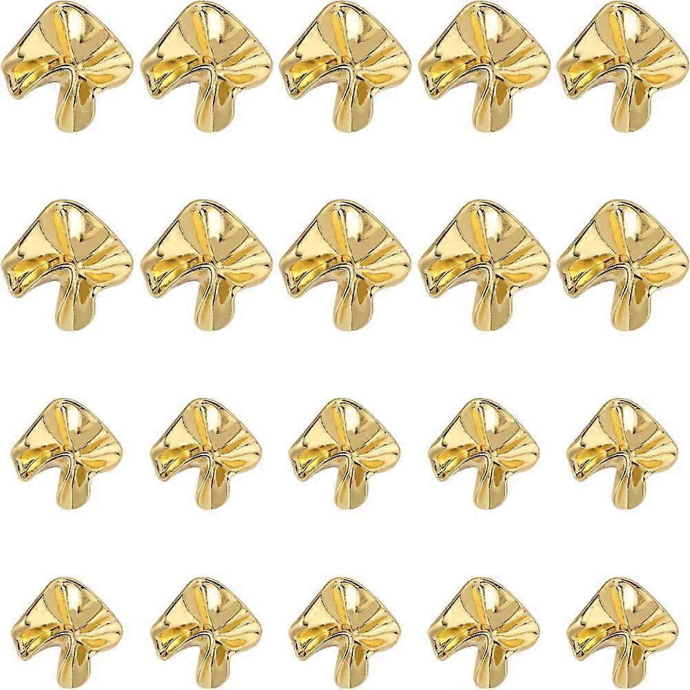 20Pcs Unique Shape Sewing Buttons 28mm & 25mm Gold Buttons Bulk Flower Shape Buttons Electroplating Gold Metal Button for Uniforms Dresses Suits Blaze