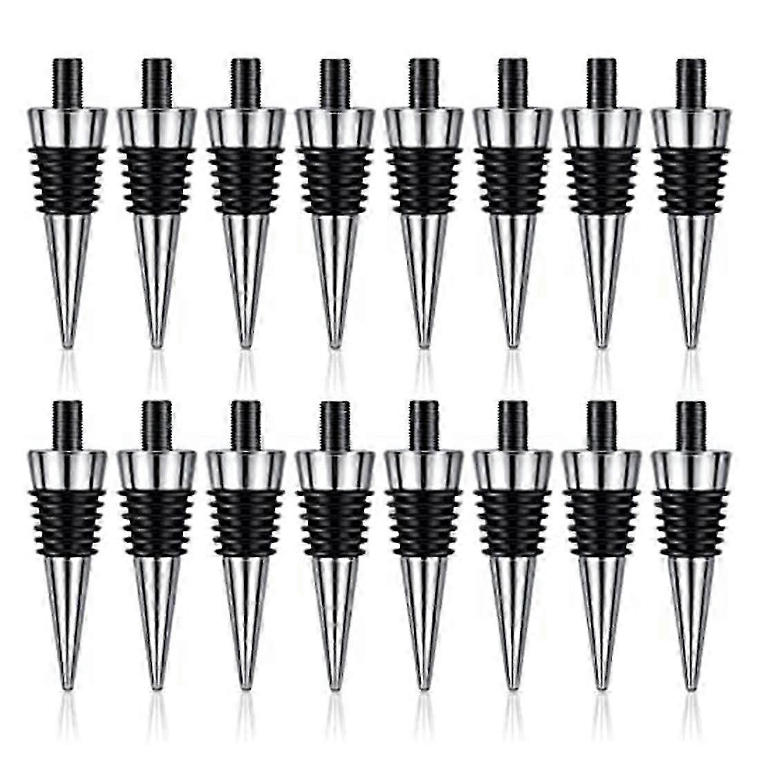 16 Pieces Metal Cork Blank Wine Cork Kit Reusable Wine Cork Insert Set Hardware for Wedding Wine Par