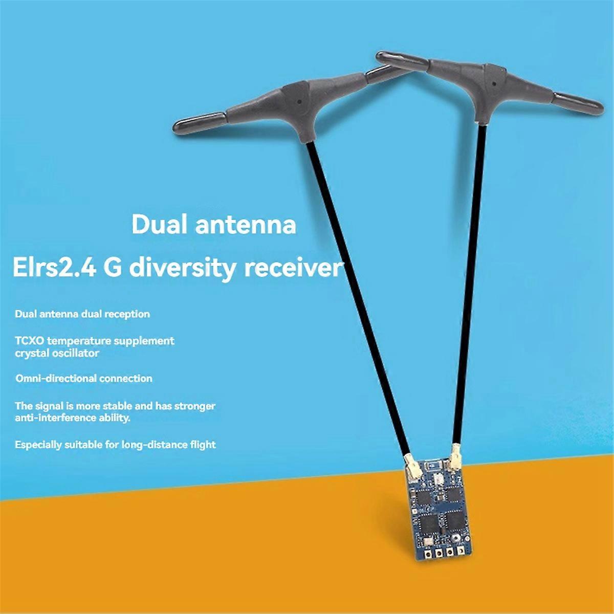 ELRS 2,4 GHz Dual Core RX Diversity Empfänger ESP32 + TCXO FPV Nano RX für RC Flugzeug FPV Long Range DIY Teile A