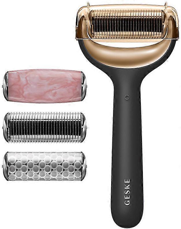 Smart App Guided Facial & Body Roller with Microneedles 9 in 1 #black Geske 4 units