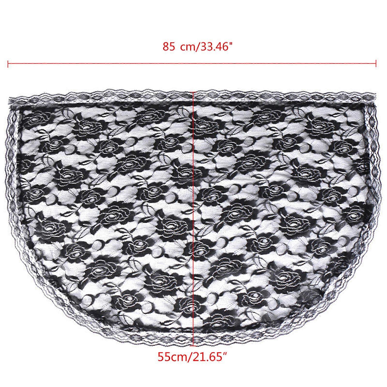 Chapel Veil Mantilla Veils Latin Mass Flower κεντημένο για το κεφάλι που καλύπτει τη δαντέλα Edge Κασκόλ για επιβεβαίωση και βάπτιση λευκό