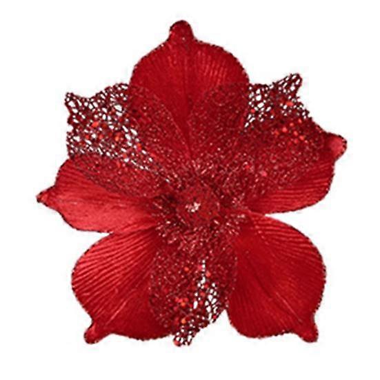 Artificial Flower Long-lasting Festive Christmas Tree Shiny Ornament for Home Party Holiday Decorations