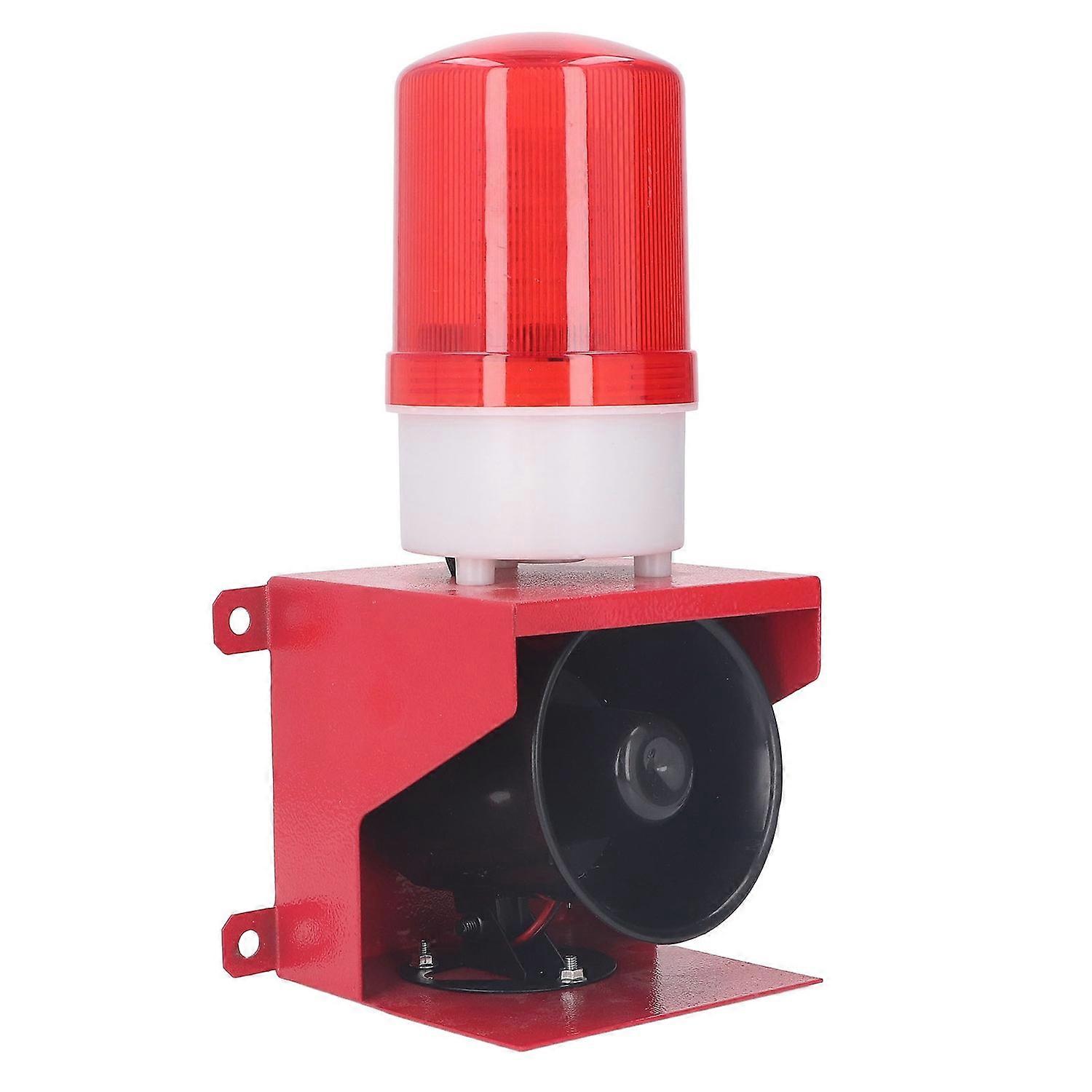Industrial Siren Alarm Outdoor 115dB Sound Light Horn Waterproof Emergency Strobe Warn Light US Plug